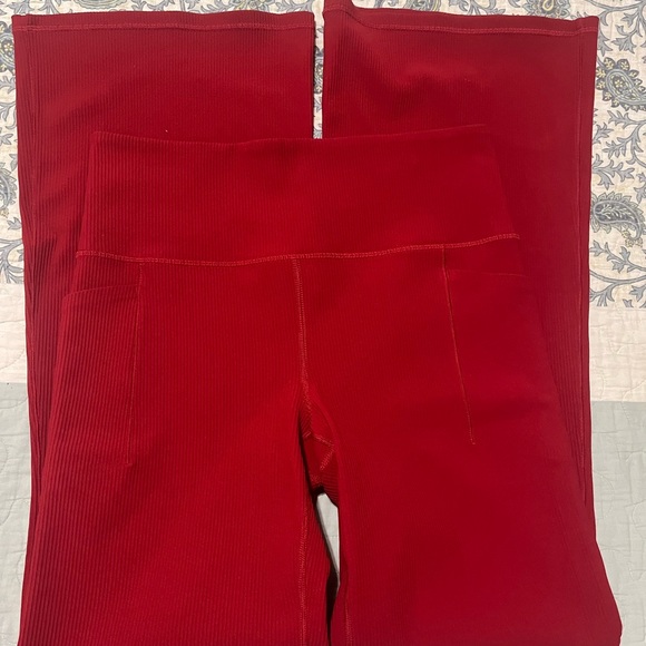 Athleta salutation ribbed stash flare pants size large - Picture 3 of 3